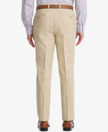 Bar Iii Mens Slim fit Dress Pants 33 / 30 Beige Solid Stretch
