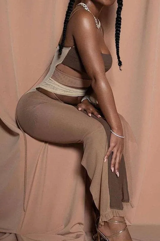 JX175 Mesh Cutout Party Jumpsuit
