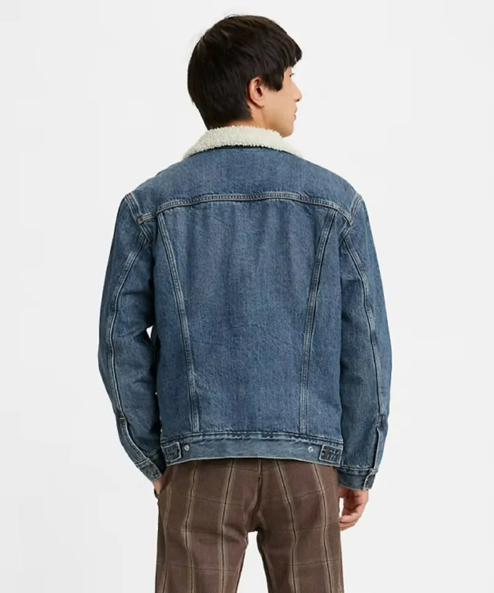 Levi's Men's Sherpa Trucker Jacket - Medium Indigo