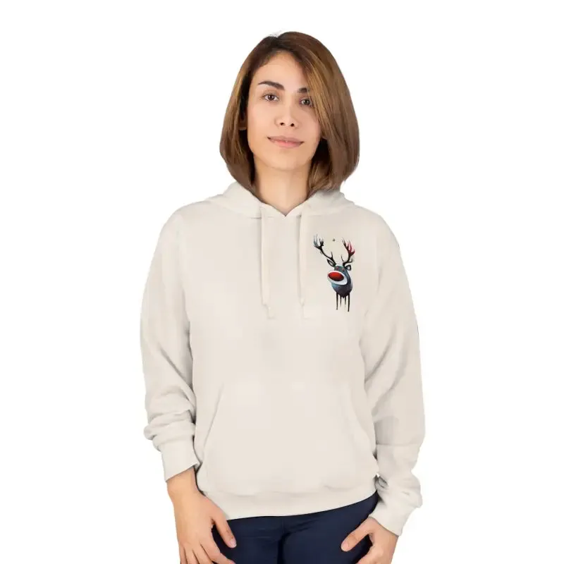 Rudolf Reindeer Christmas Art Pullover Hoodie